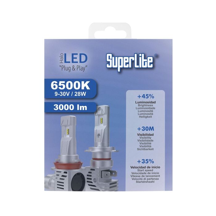 Kit de conversión Halógeno LED Superlite BOM12314 HB4 HB3 28 W 6500 K LED (2 Unidades) 2