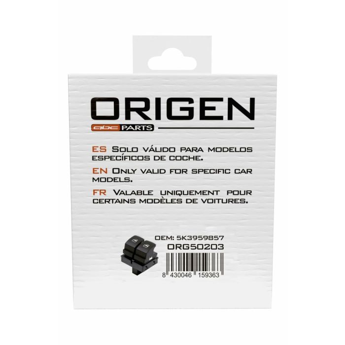 Interruptor de elevalunas eléctrico Origen ORG50203 Volkswagen Seat 1