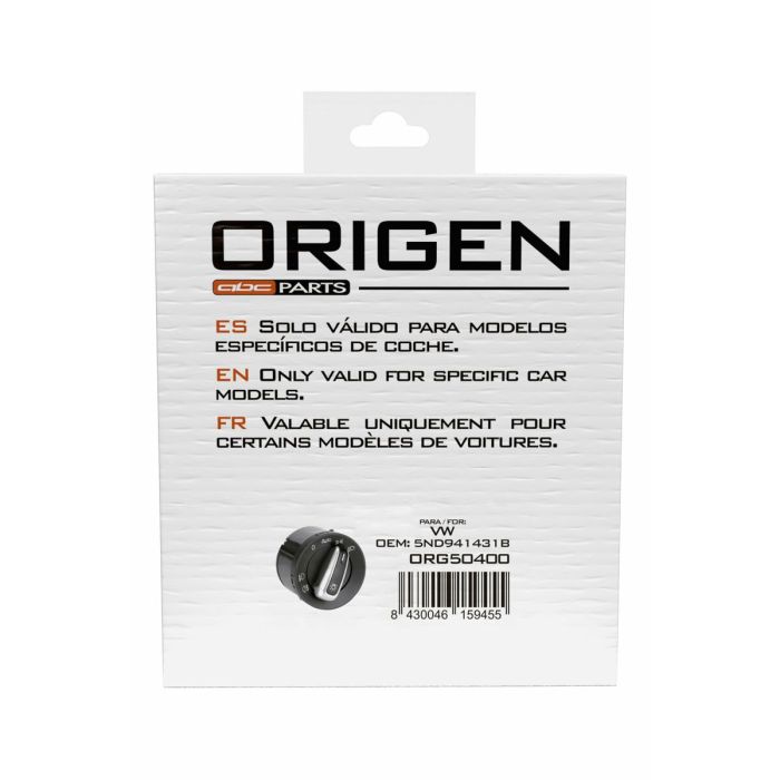 Interruptor de perilla para luces de coche Origen ORG50400 Volkswagen 1