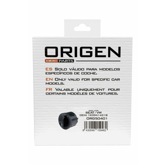 Interruptor de perilla para luces de coche Origen ORG50401 Volkswagen Seat 1