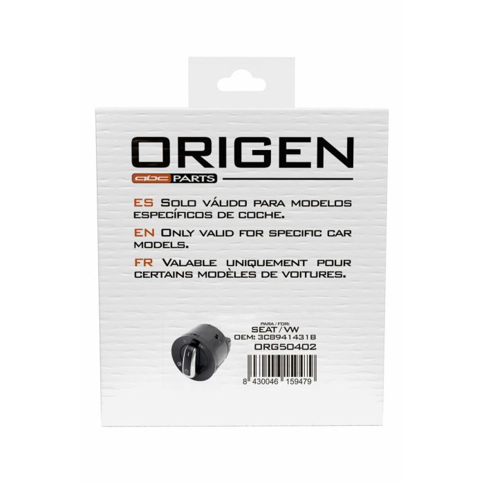 Interruptor de perilla para luces de coche Origen ORG50402 Volkswagen Seat 1