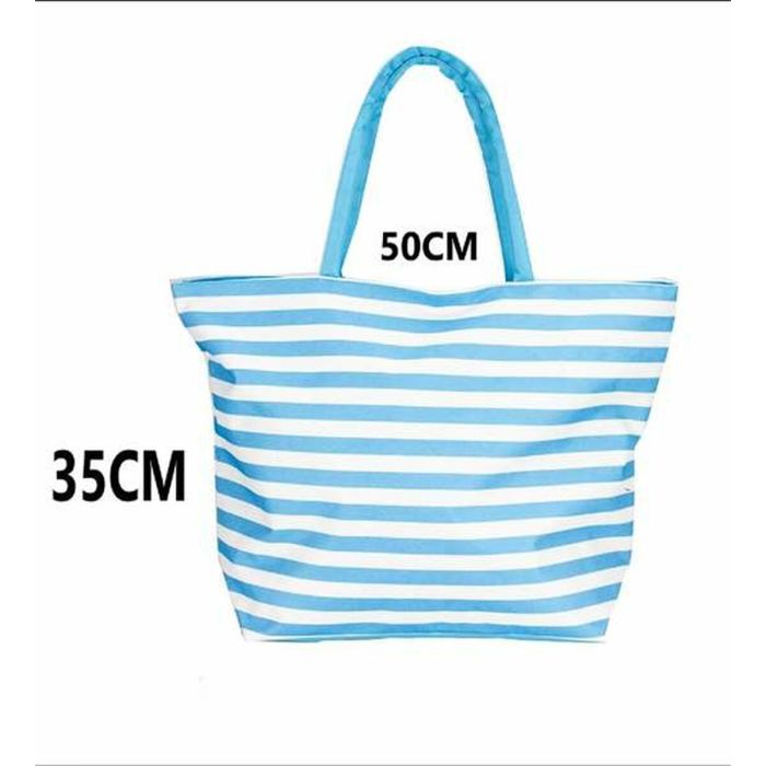 Bolsa de Playa Bismark Azul Rosa Oxford 50 x 16 x 35 cm 1