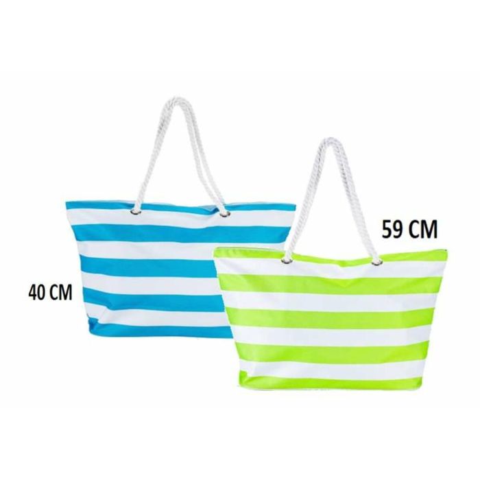 Bolsa de Playa Bismark Azul Blanco Oxford 59 x 19 x 40 cm 3