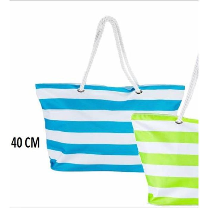 Bolsa de Playa Bismark Azul Blanco Oxford 59 x 19 x 40 cm 2