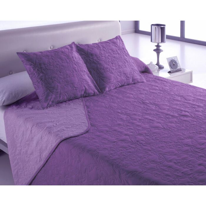 Colcha Hosteline VEGAS Malva Cama de 180 (3 Piezas)