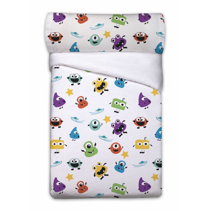 Juego de funda nórdica Pierre Cardin Monstruos Blanco Cama de 90 3 Piezas