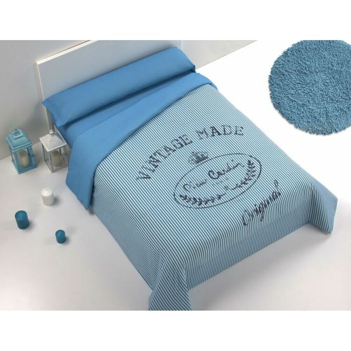 Juego de funda nórdica Hosteline MADE Azul Cama de 180 4 Piezas