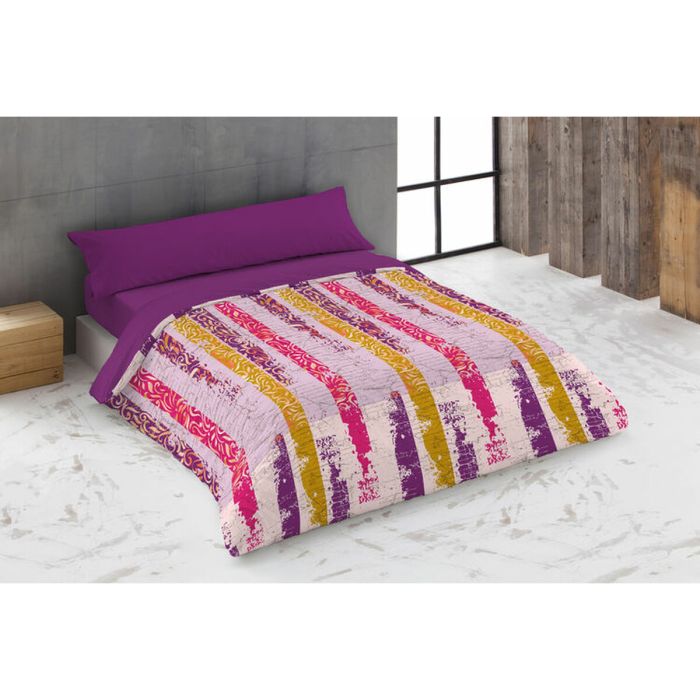 Juego de funda nórdica Hosteline URBAN Malva Cama de 135 220 x 230 cm 3 Piezas