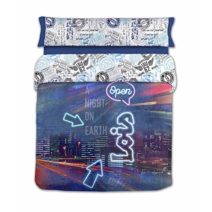 Juego de funda nórdica Lois NIGHT P. Azul Cama de 135 220 x 230 cm 3 Piezas