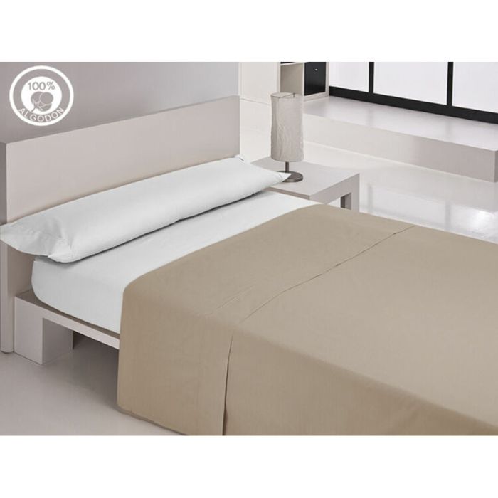 Sábana Encimera Happy Home LISOS COTTON Tierra Cama de 150 Cama de 150/160