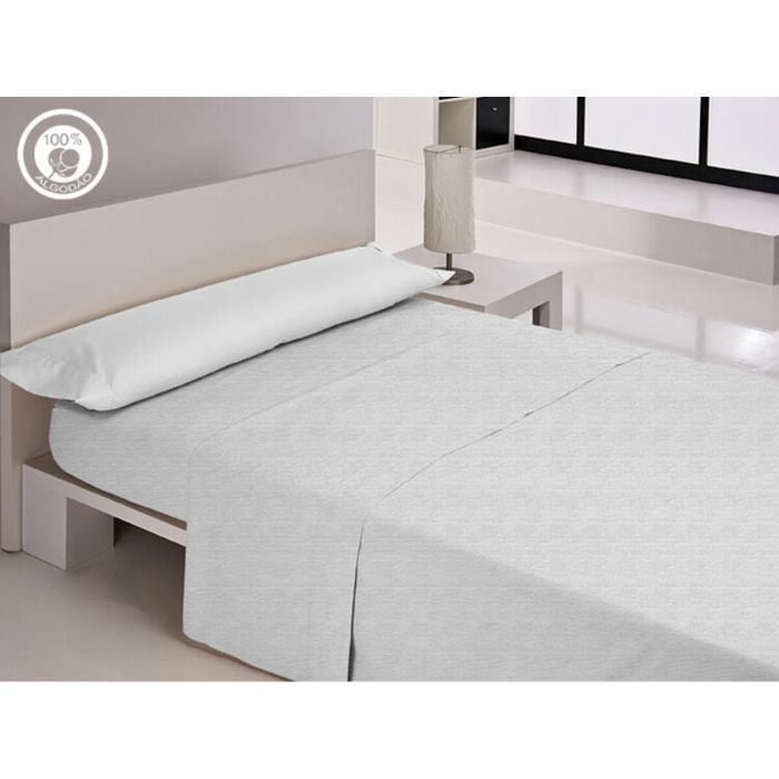 Sábana Encimera Happy Home LISOS COTTON Blanco Cama de 180