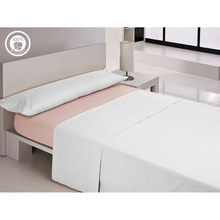 Sábana Bajera Ajustable Happy Home LISOS COTTON Rosa Cama de 150