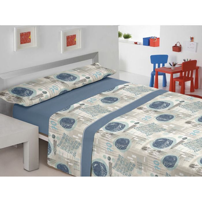 Juego de Sábanas Pierre Cardin CALIFORNIA Azul Cama de 90 1