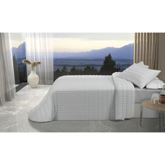 Colcha Pierre Cardin ONDAS Blanco Cama de 135 (3 Piezas) 2