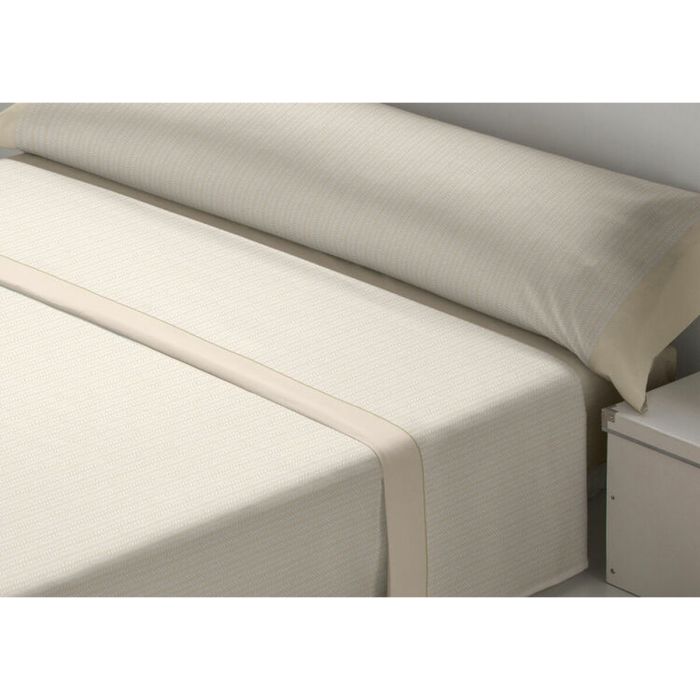 Juego de Sábanas D'Or CEBRA Beige Cama de 105 Franela