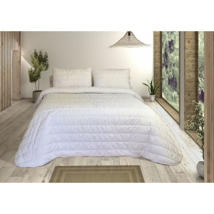 Colcha Pierre Cardin OLIMPIA Blanco Cama de 180 (3 Piezas) 2