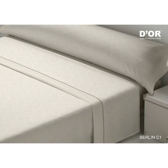 Juego de Sábanas D'Or BERLIN Beige Cama de 135 Franela