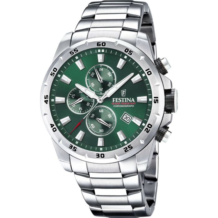 Reloj Hombre Festina F20463/3 Verde Plateado 1