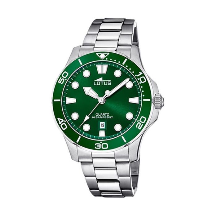 Reloj Hombre Lotus 18759/2 Verde Plateado