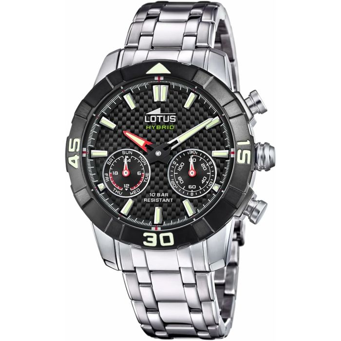 Reloj Hombre Lotus 18810/2 Negro Plateado