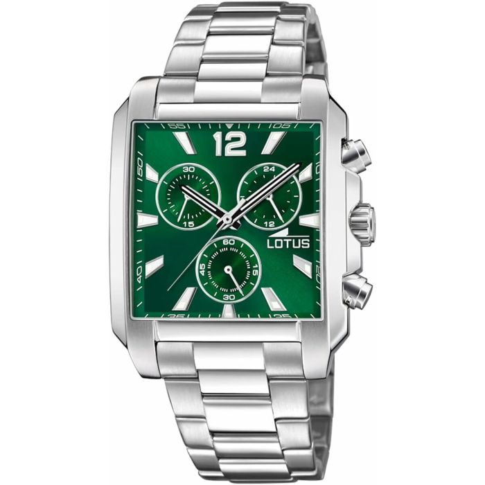 Reloj Hombre Lotus 18850/3 Verde Plateado