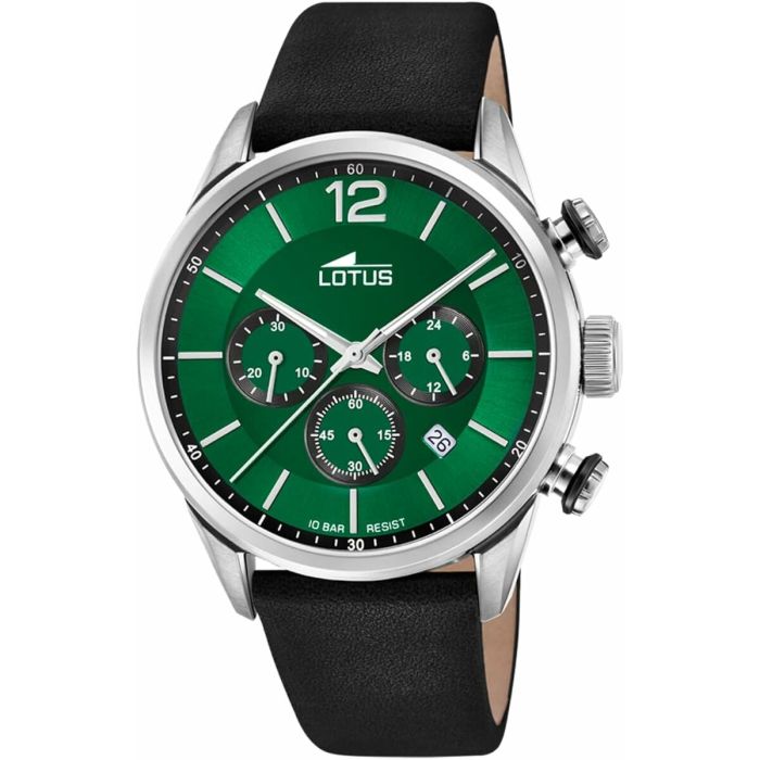 Reloj Hombre Lotus 18689/4 Verde Plateado