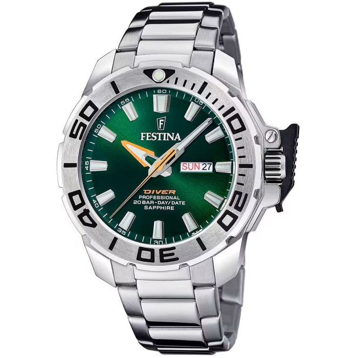 Reloj Hombre Festina F20665/2 Verde Plateado