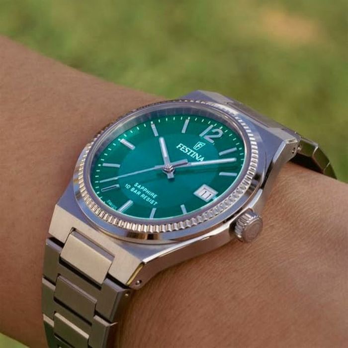 Reloj Hombre Festina F20035/5 Verde Plateado (Ø 35 mm) 1