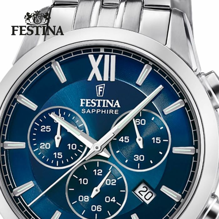 Reloj Hombre Festina F20040/2 Plateado 4