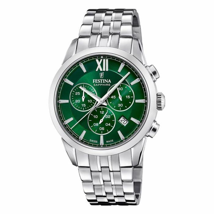 Reloj Hombre Festina F20040/3 Verde Plateado