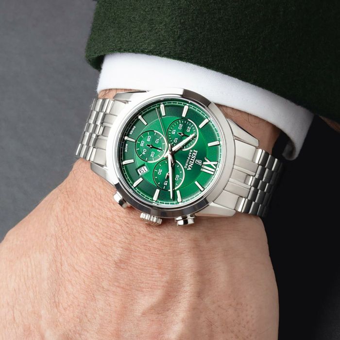 Reloj Hombre Festina F20040/3 Verde Plateado 2