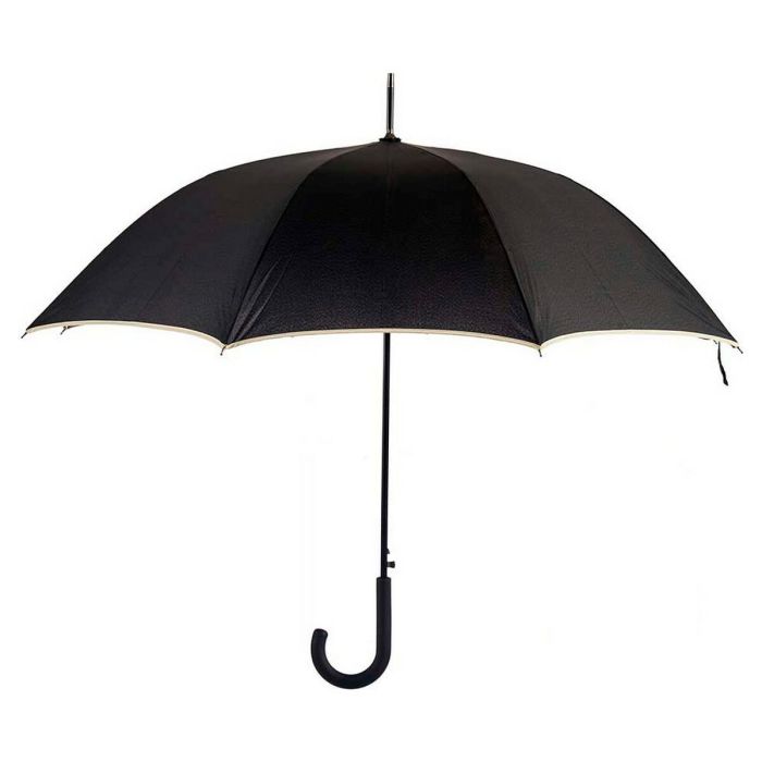 Paraguas Negro Crema Metal (95 x 95 x 86 cm)