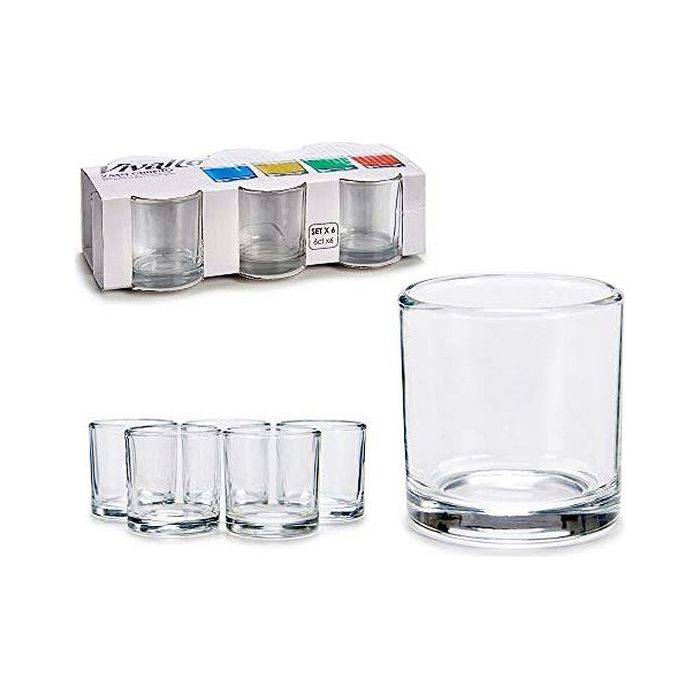 Set de Vasos de Chupito Vivalto 60 ml Transparente Vidrio Cristal (60 ml) (6 Piezas) 1