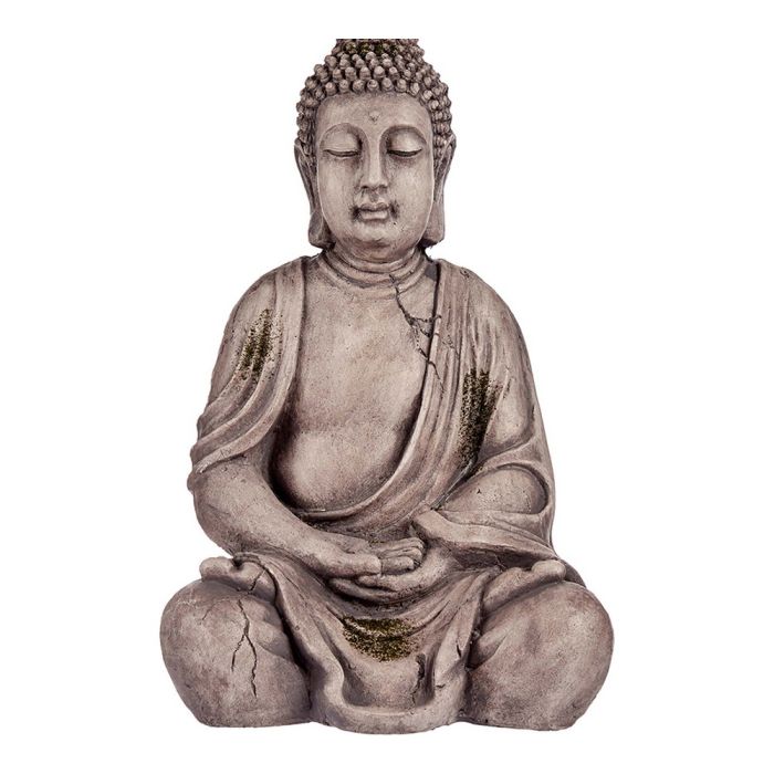 Figura Decorativa para Jardín Buda Gris Poliresina (25 x 50,5 x 32,5 cm)