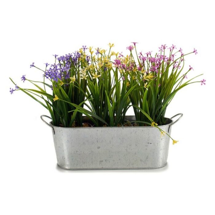 Jardinera Ovalada Zinc Plateado (11,5 x 10 x 32,5 cm)