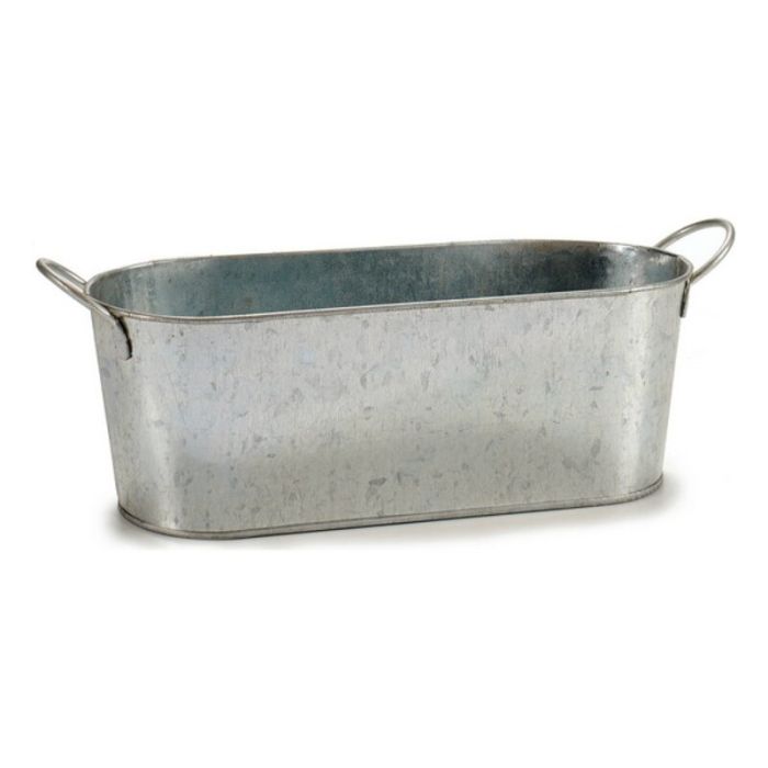 Jardinera Ovalada Zinc Plateado (11,5 x 10 x 32,5	cm) 1