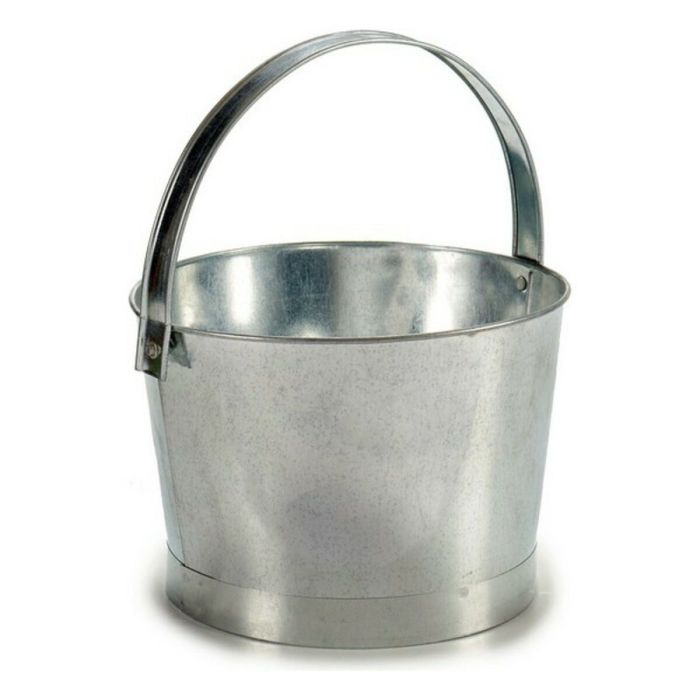 Cubo Con Asa Ancha Zinc Ibergarden 27X30CM (12 Unidades) Cubo Con Asa Ancha Zinc Ibergarden 27X30CM (12 Unidades)