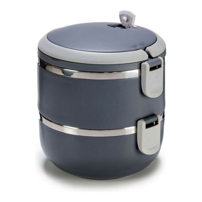 Fiambrera Gris Antracita Blanco 1,5 L 1 Fiambrera Gris Antracita Blanco 1,5 L 1