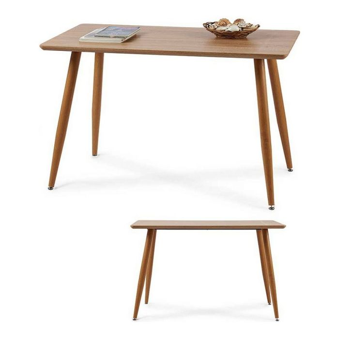 Mesa de Comedor Metal Marrón Melamina DM (120 x 70 x 75 cm) 1 Mesa de Comedor Metal Marrón Melamina DM (120 x 70 x 75 cm) 1