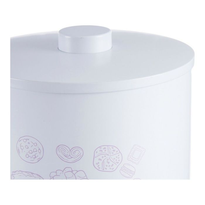 Bote Galletas 17 x 20 x 17 cm Blanco Hojalata 1 Bote Galletas 17 x 20 x 17 cm Blanco Hojalata 1