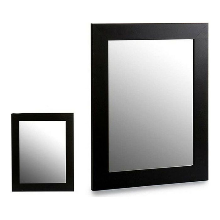 Espejo de pared Negro Madera Cristal (1 uds) 1