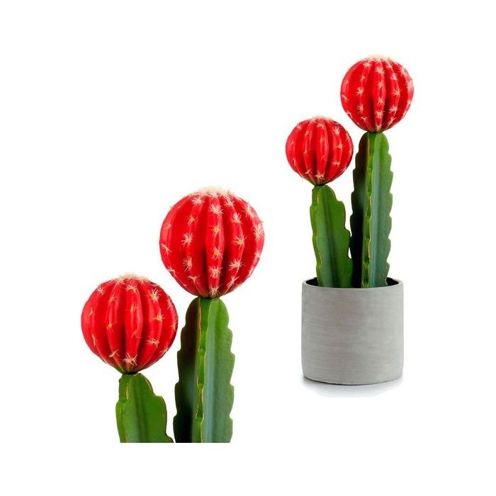 Cactus Plástico Roja Cactus (11 x 44 x 16 cm)