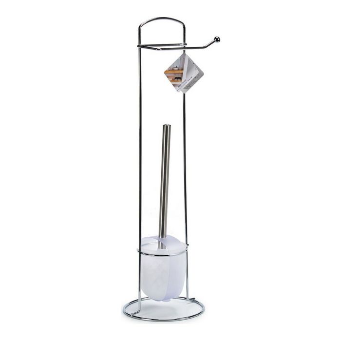 Escobillero Portarrollo Pq Metal Plata Berilo 16X59CM (6 Unidades) Escobillero Portarrollo Pq Metal Plata Berilo 16X59CM (6 Unidades)