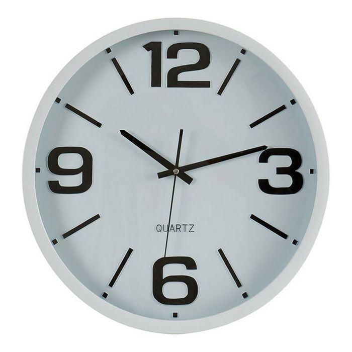 Reloj Blanco Negro Cristal Plástico 40 x 5 x 40 cm 1