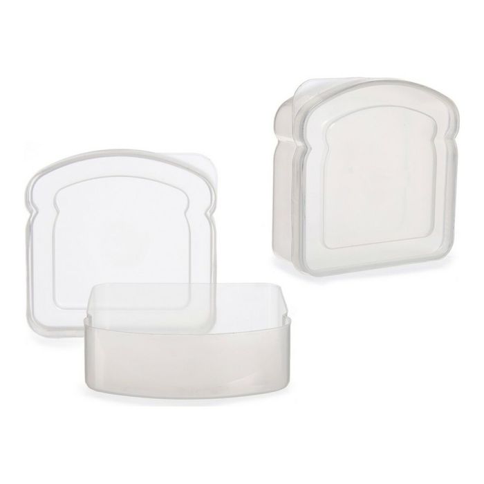 Fiambrera Sandwich Transparente Plástico (12 x 4 x 12 cm) 1