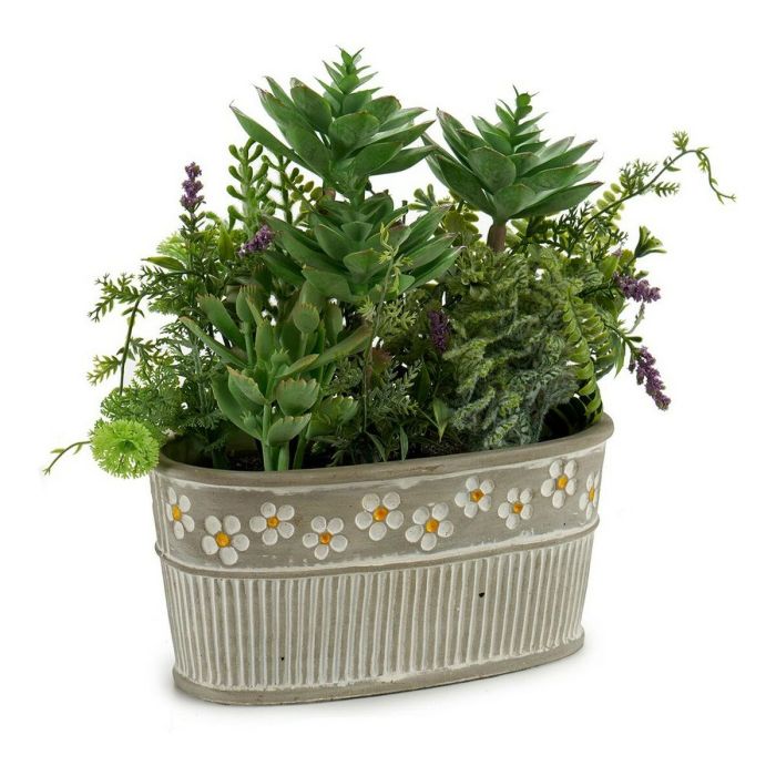 Maceta Piedra Ovalada Ibergarden 25x29x15 cm, Verde/Gris, Plástico y Cemento (6 Unidades) Maceta Piedra Ovalada Ibergarden 25x29x15 cm, Verde/Gris, Plástico y Cemento (6 Unidades)