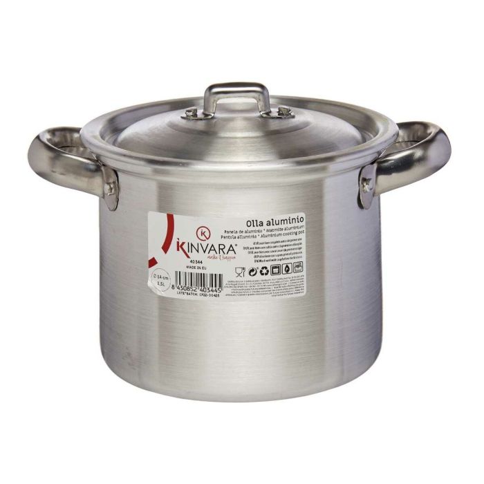 Olla de Aluminio Kinvara 14 cm 1.5 L - Plata, Apto Gas/Horno/Lavavajillas (6 Unidades) Olla de Aluminio Kinvara 14 cm 1.5 L - Plata, Apto Gas/Horno/Lavavajillas (6 Unidades)