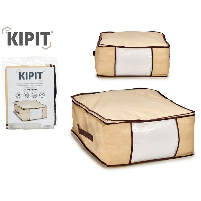 Caja de Almacenaje 8430852414618 Beige Marrón Transparente 40 L 45 x 20 x 45 cm 1 Caja de Almacenaje 8430852414618 Beige Marrón Transparente 40 L 45 x 20 x 45 cm 1
