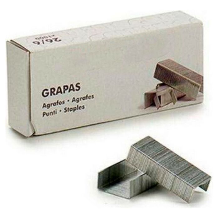 Grapas 26/6 mm Gris Metal
