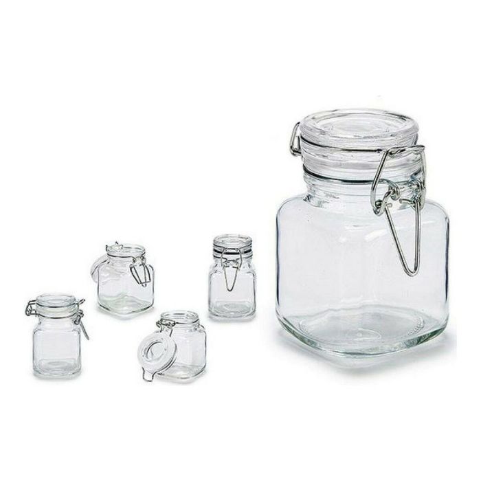 Tarro de Cristal Transparente (5 pcs) (90 ml) (5 Piezas) 1